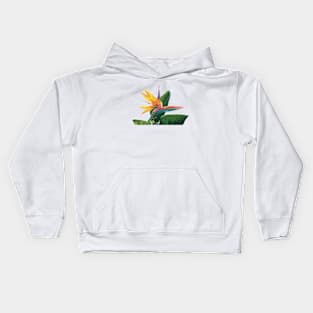 Strelitzia or Bird of Paradise Kids Hoodie